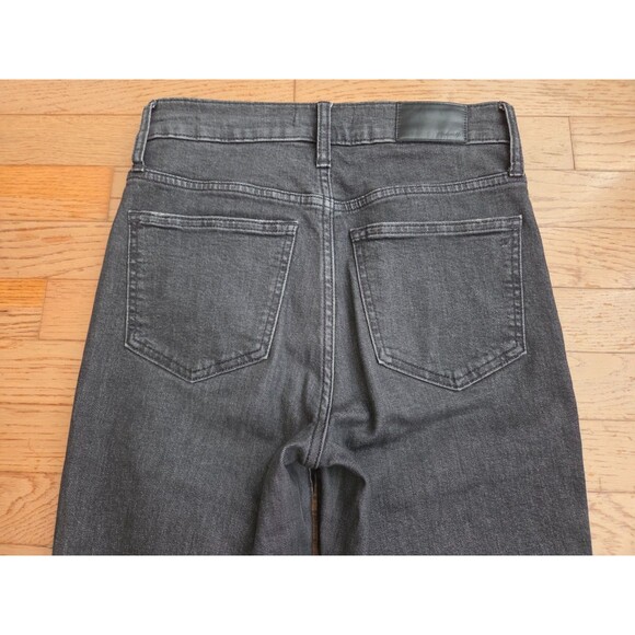 Madewell The Perfect Vintage Crop Jean Women's 25 Black Stretch Denim High Rise - Picture 4 of 6